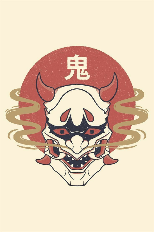 Estampa Oni Mask
